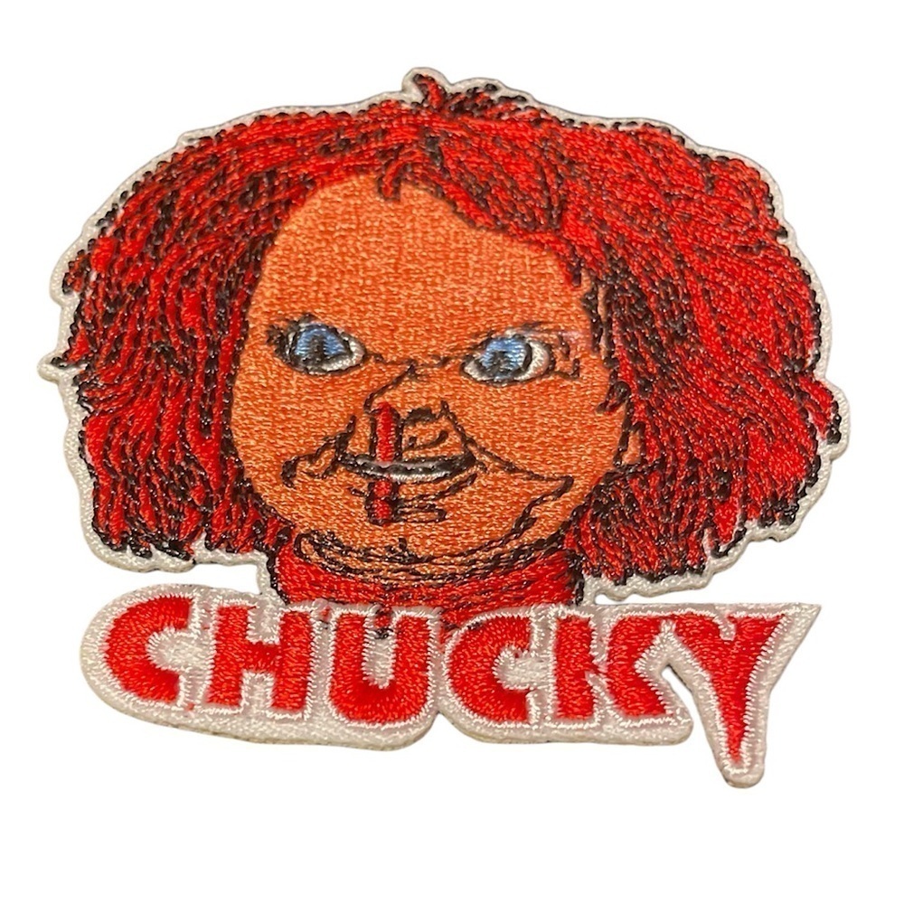 Chucky Face Classic Horror Character Embroidered 3.5" Tall iron on patch